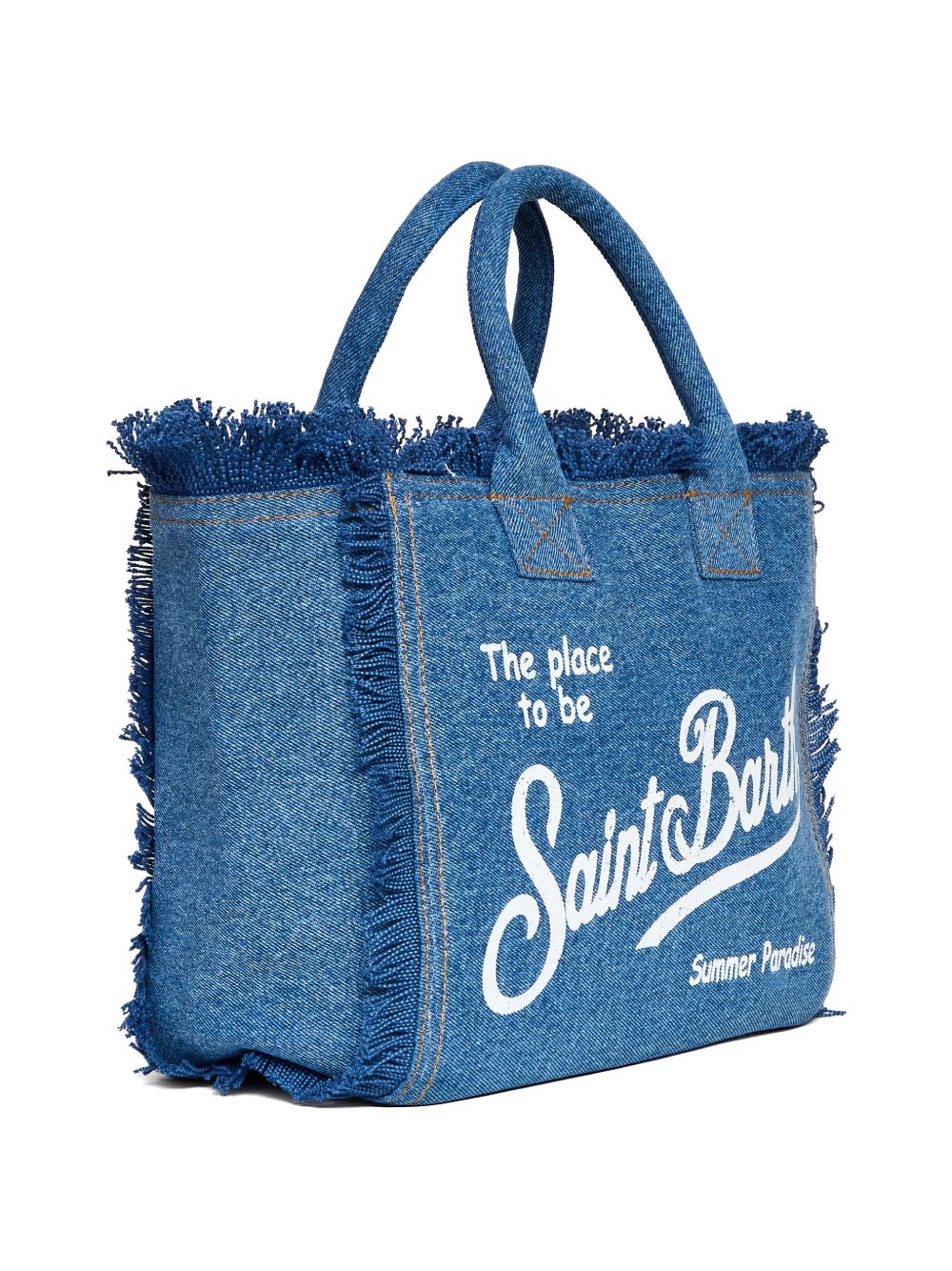 Borsa mare in cotone con frange COL0001 00009L MC2 SAINT BARTH
