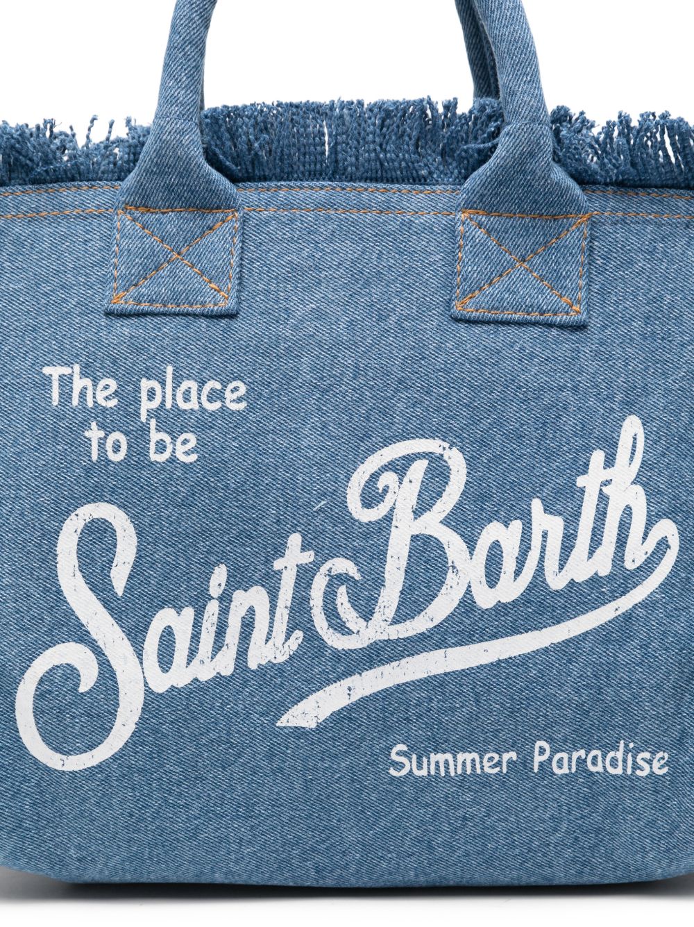 Borsa mare in cotone con frange COL0001 00009L MC2 SAINT BARTH