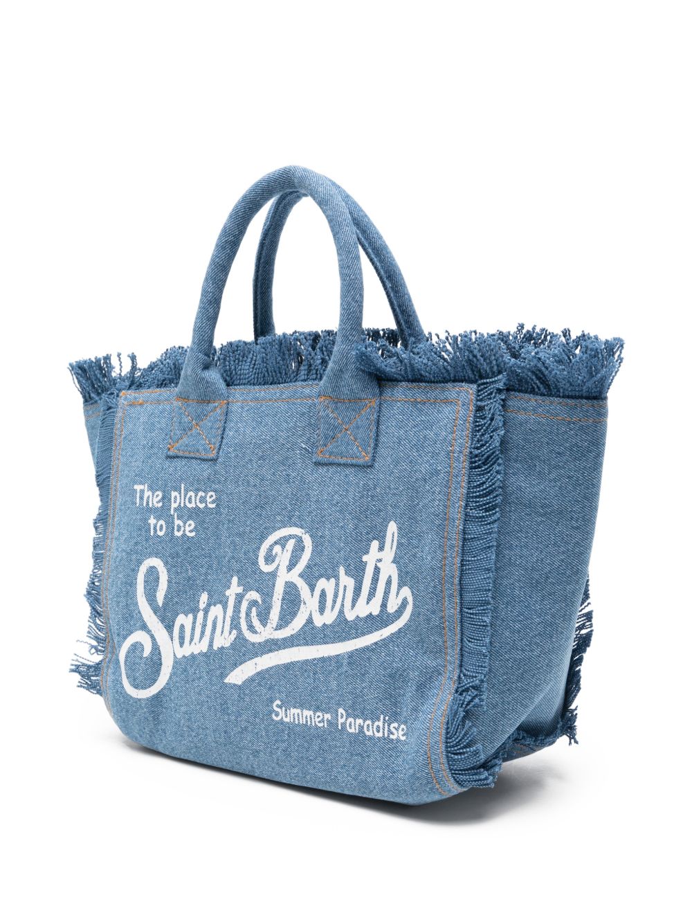 Borsa mare in cotone con frange COL0001 00009L MC2 SAINT BARTH