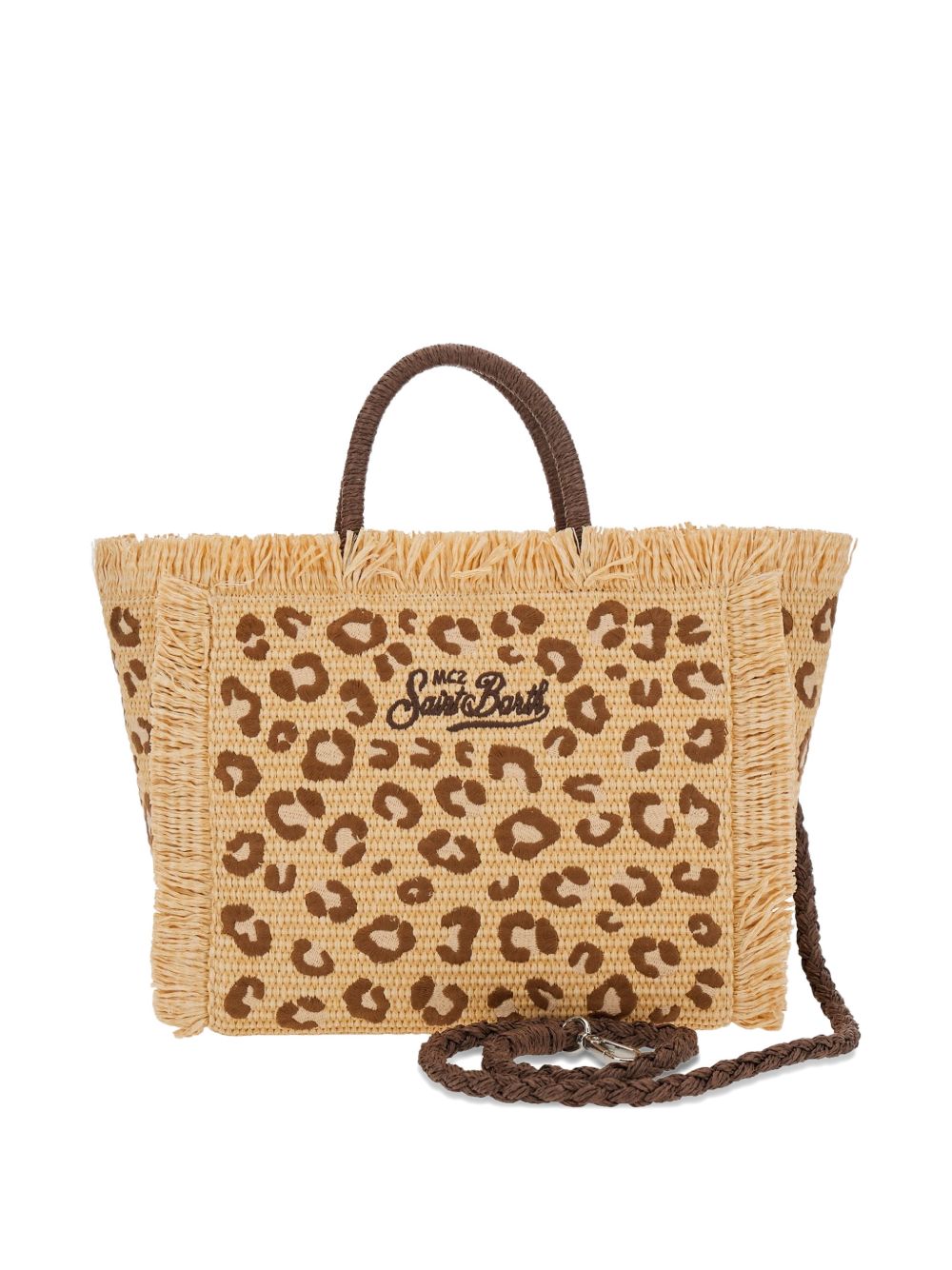 Borsa mare con frange e ricamo logo COL0017 00349L MC2 SAINT BARTH