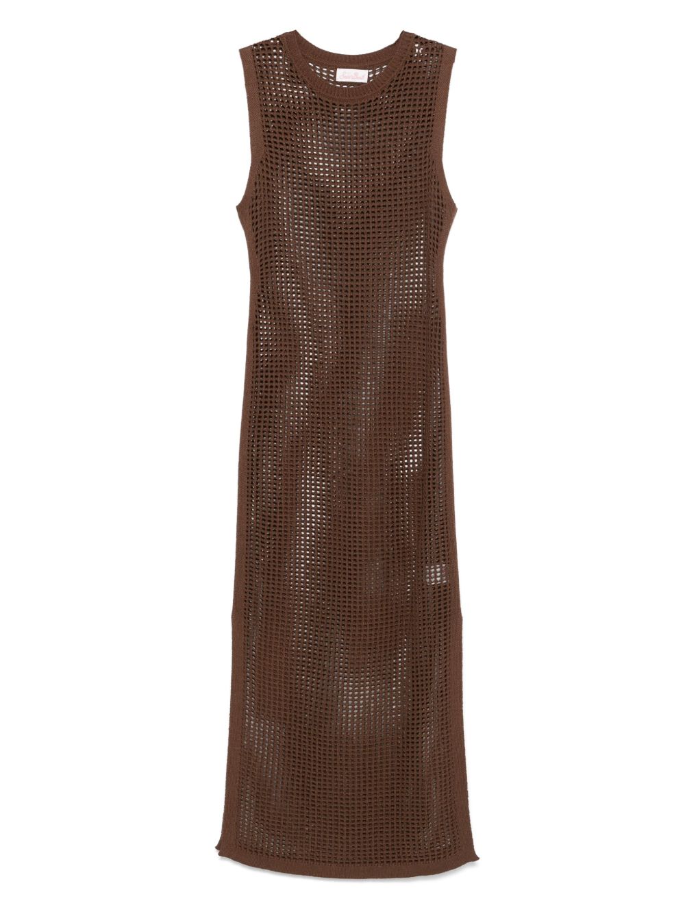 Abito midi in maglia traforata senza maniche EIE0001 09459L MC2 SAINT BARTH