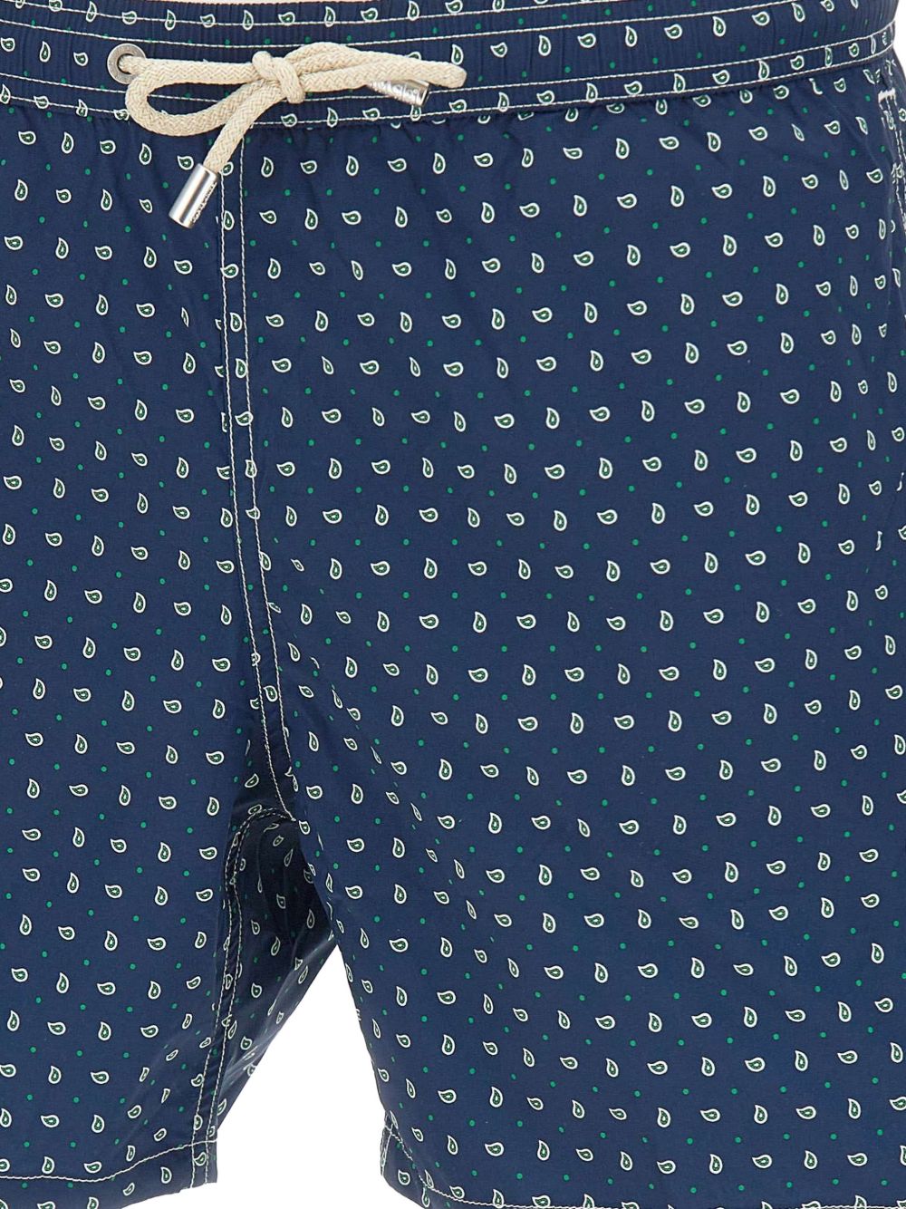 Costume a pantaloncino in poliestere con stampa paisley LIG0016 00072L MC2 SAINT BARTH