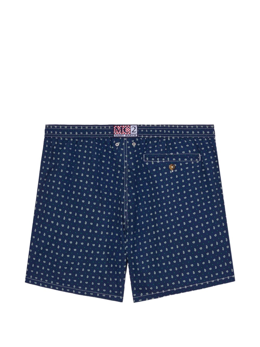 Costume a pantaloncino in poliestere con stampa paisley LIG0016 00072L MC2 SAINT BARTH