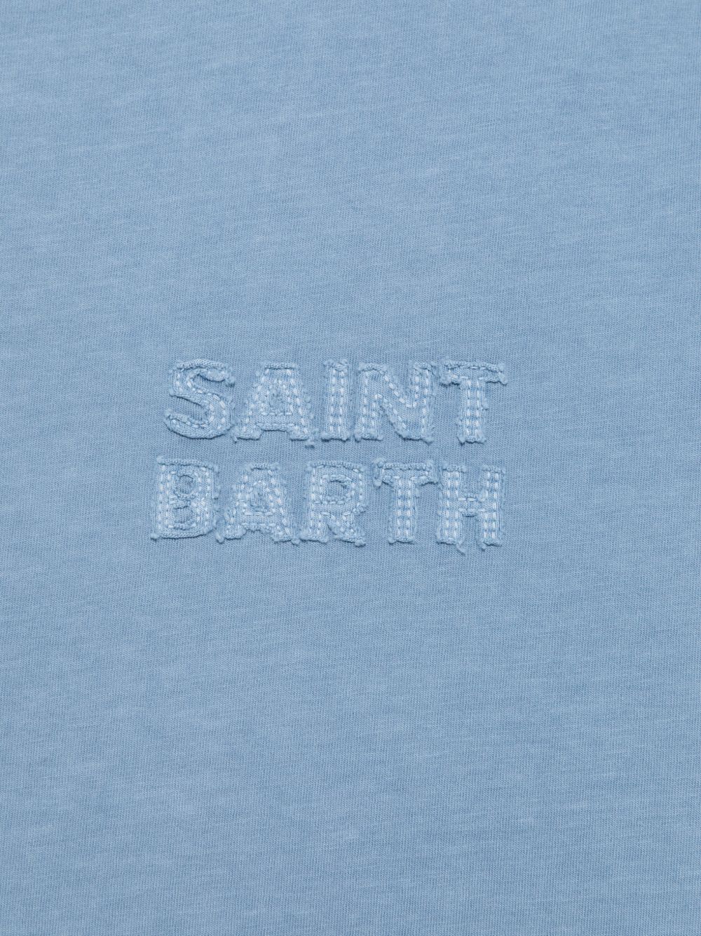 T-shirt in cotone organico con ricamo POT0001 02332L MC2 SAINT BARTH