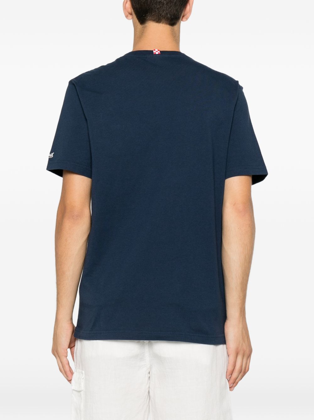 T-shirt in cotone organico con ricamo POT0001 04458L MC2 SAINT BARTH