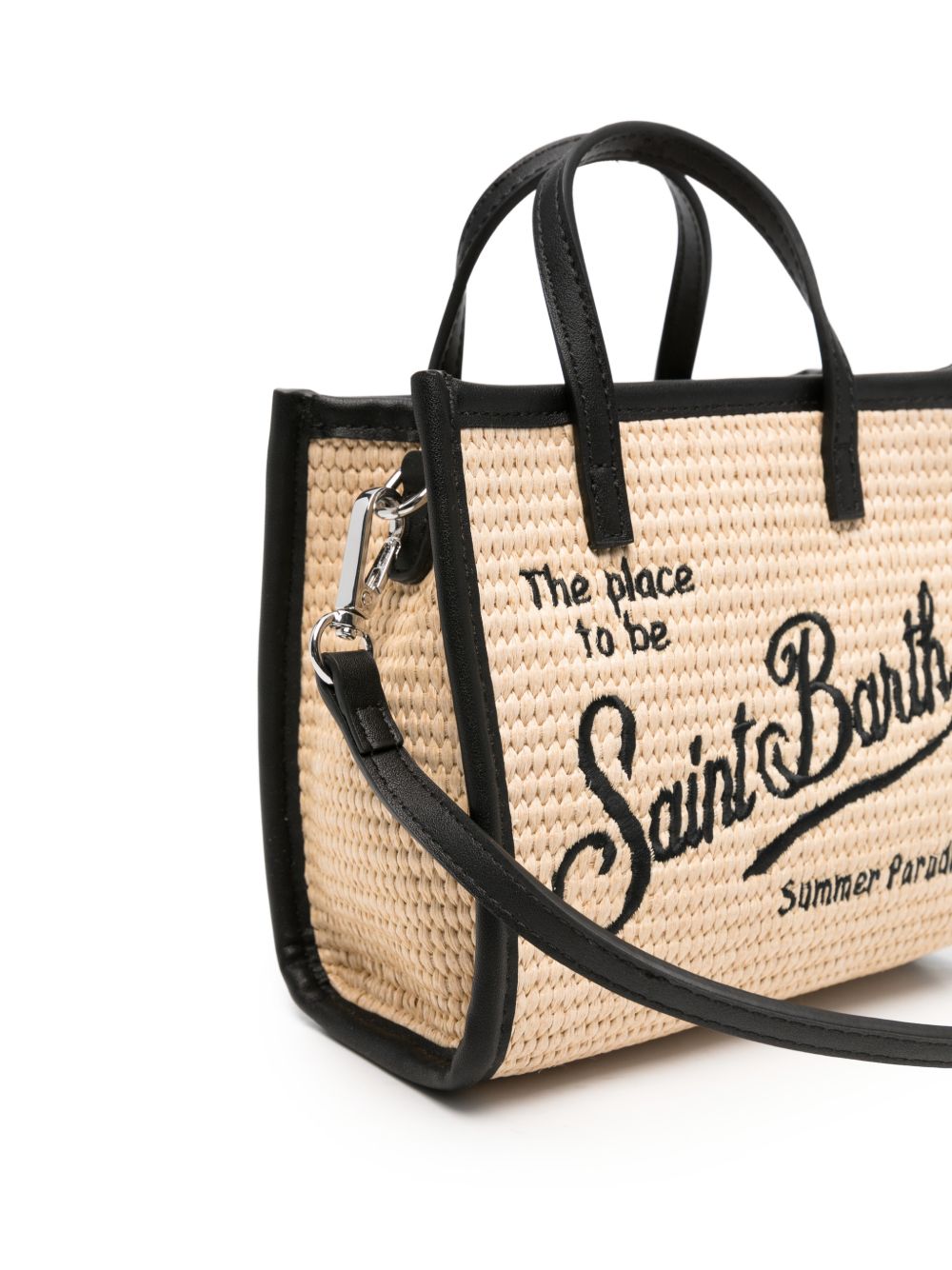 Borsa tote in paglia con ricamo logo VVID001 00421L MC2 SAINT BARTH