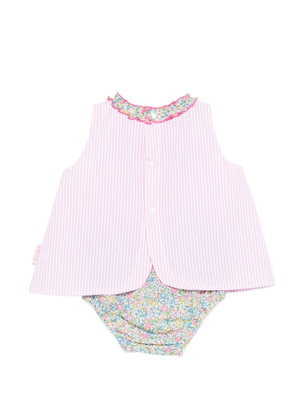 Completo abito con culotte a righe ABB0002 03881L MC2 SAINT BARTH KIDS
