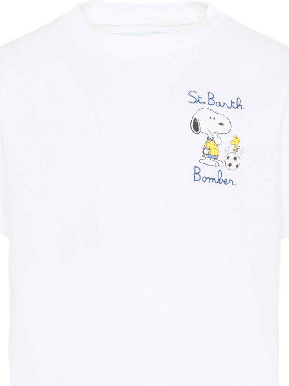 T-shirt in cotone con stampa Snoopy PRL0001 02650L MC2 SAINT BARTH KIDS