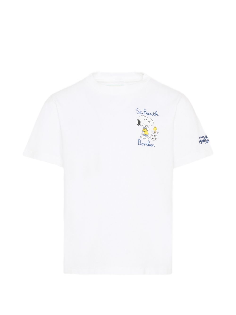 T-shirt in cotone con stampa Snoopy PRL0001 02650L MC2 SAINT BARTH KIDS