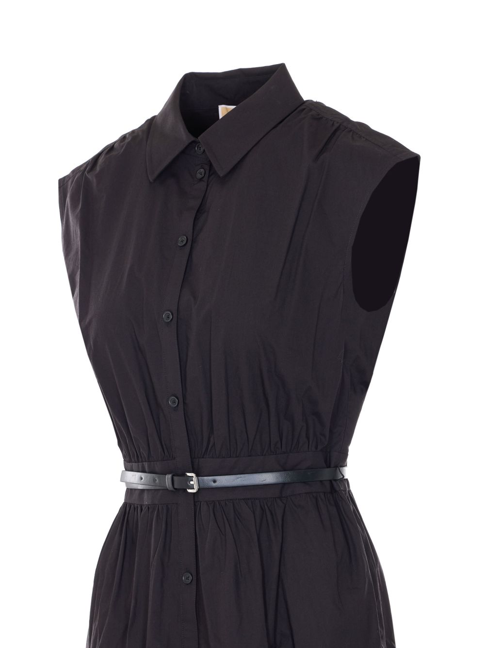 Abito chemisier in cotone con cintura MS683I5KLZ 001 MICHAEL KORS