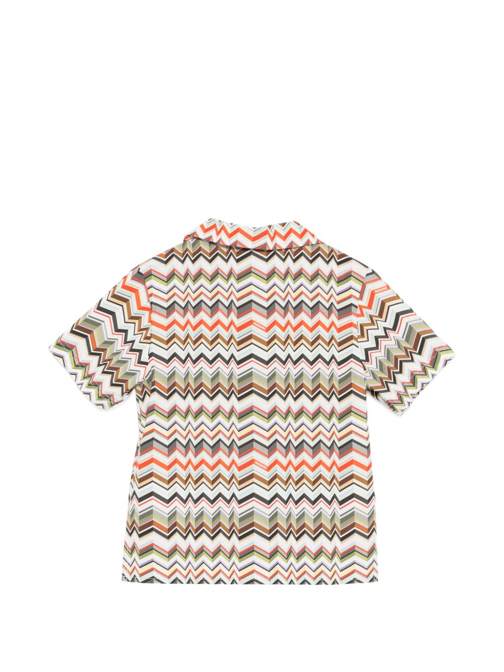 Camicia a maniche corte con stampa chevron MY5P31P0606 997 MISSONI KIDS