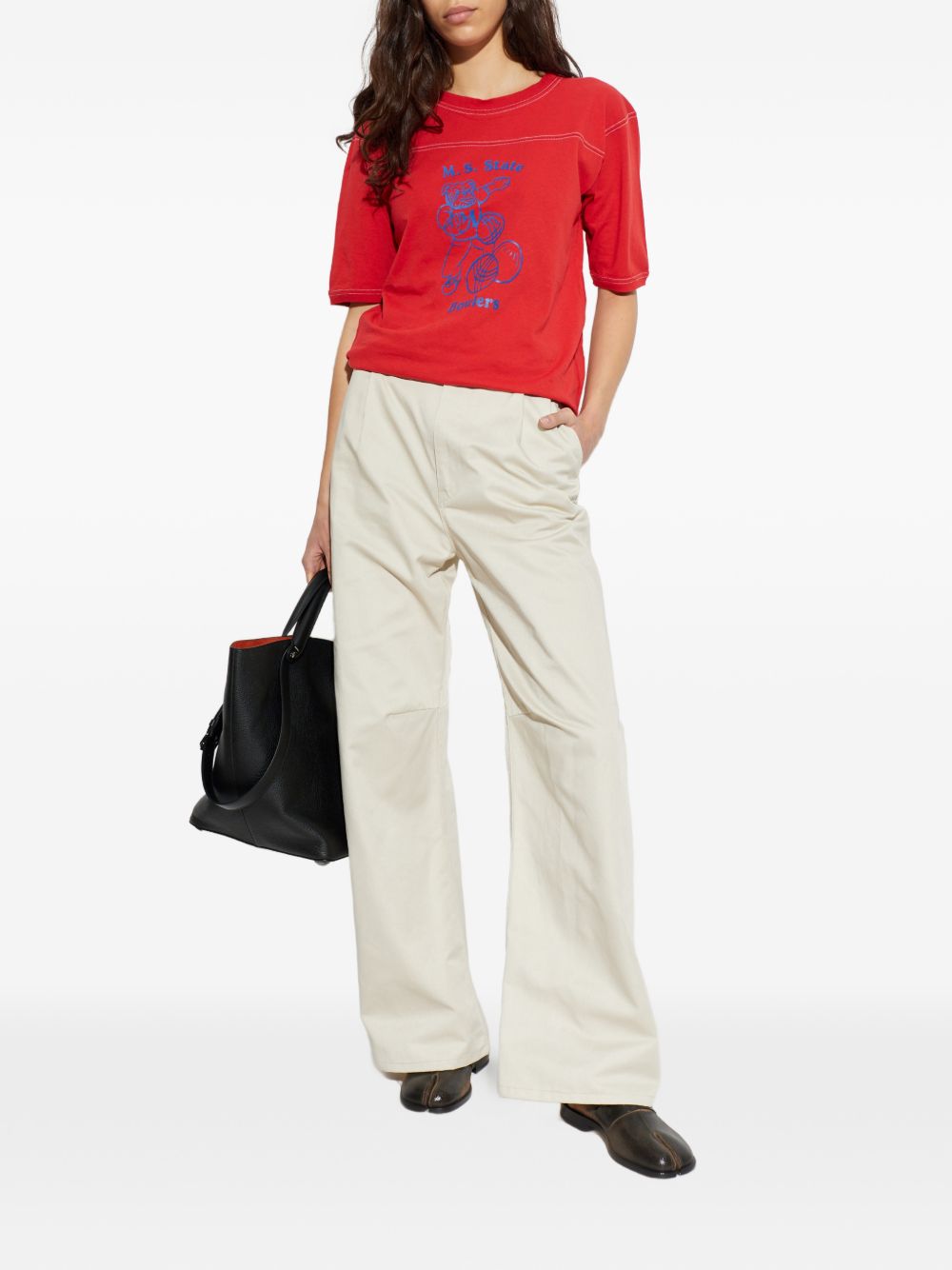 Pantaloni a gamba dritta S52KA0565M35729 102 MM6 MAISON MARGIELA