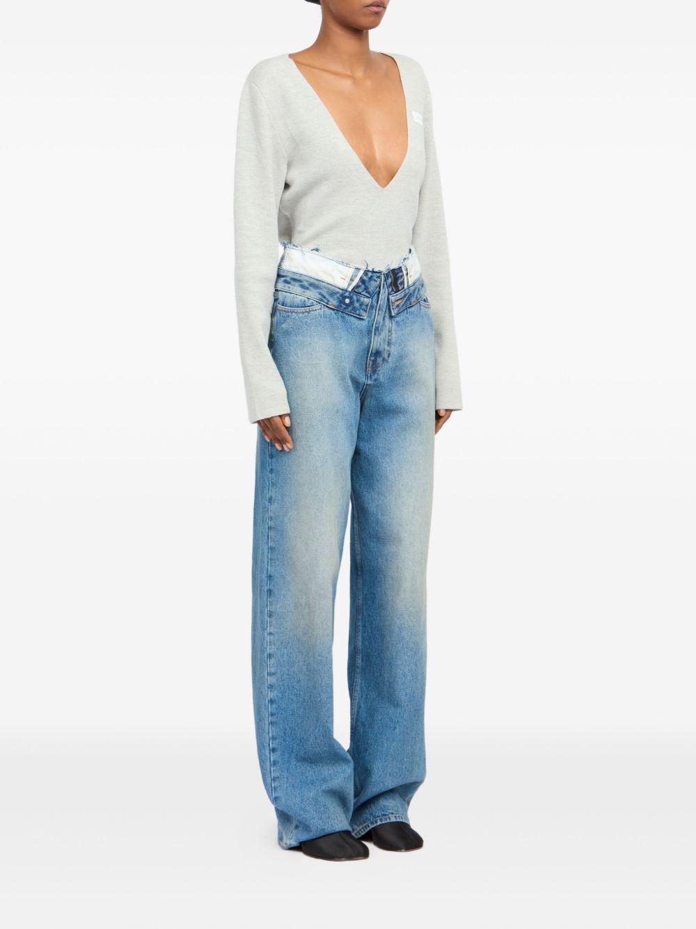 Jeans a gamba dritta vita alta S52LA0271M30058 965 MM6 MAISON MARGIELA