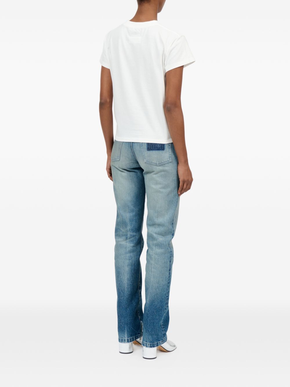 T-shirt in cotone girocollo S62GD0216M20048 101 MM6 MAISON MARGIELA