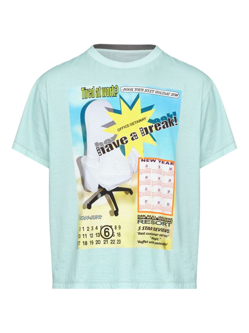 T-shirt grafica stampa office SH0GC0065M20181 001S MM6 MAISON MARGIELA
