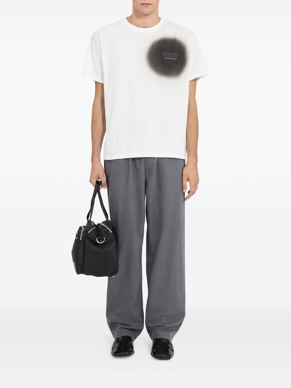 T-shirt in cotone girocollo SH0GC0067M20048 101 MM6 MAISON MARGIELA