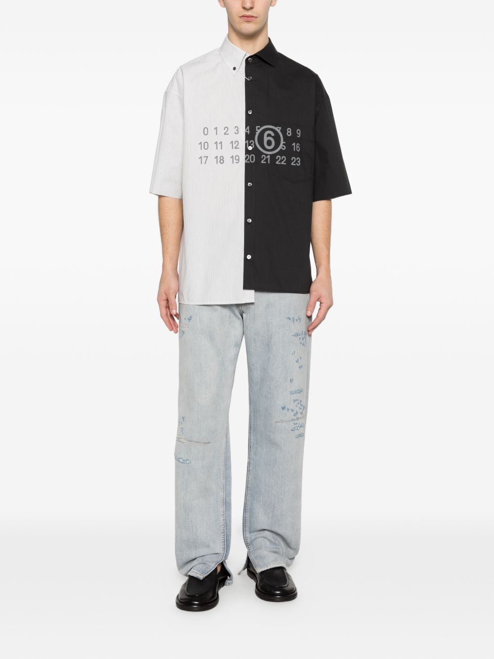 Jeans a gamba dritta effetto vissuto SH0LA0033M30055 962 MM6 MAISON MARGIELA