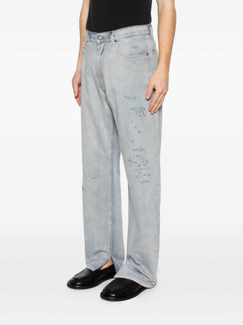 Jeans a gamba dritta effetto vissuto SH0LA0033M30055 962 MM6 MAISON MARGIELA