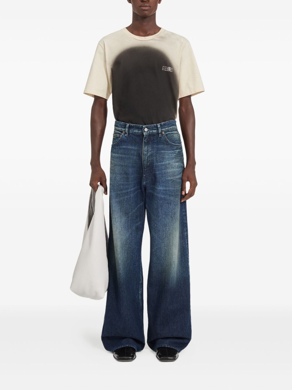 Jeans a gamba dritta in cotone SH0LA0038M30063 961 MM6 MAISON MARGIELA