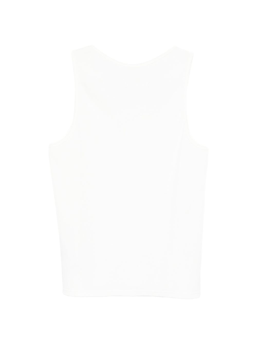 Canotta in cotone con placca SH0NL0007M20054 101 MM6 MAISON MARGIELA