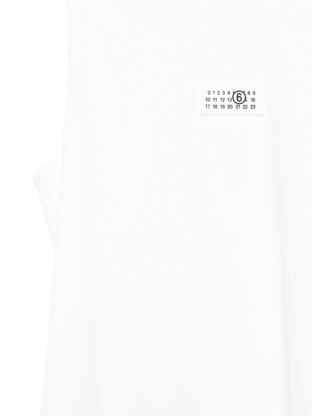Canotta in cotone con placca SH0NL0007M20054 101 MM6 MAISON MARGIELA