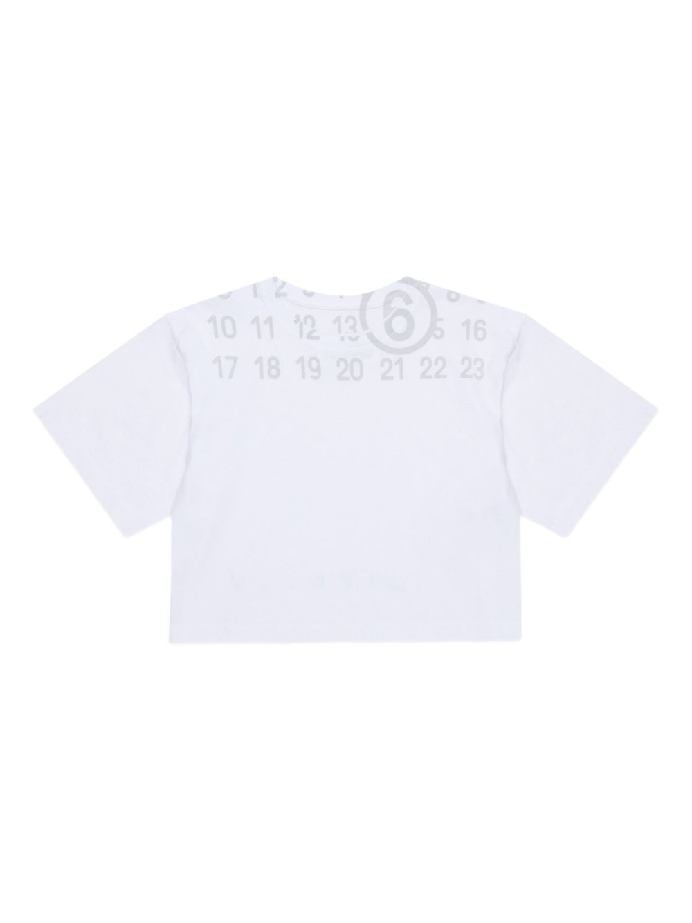 T-shirt in cotone con stampa numerica M61017MM02Y M6100 MM6 MAISON MARGIELA KIDS
