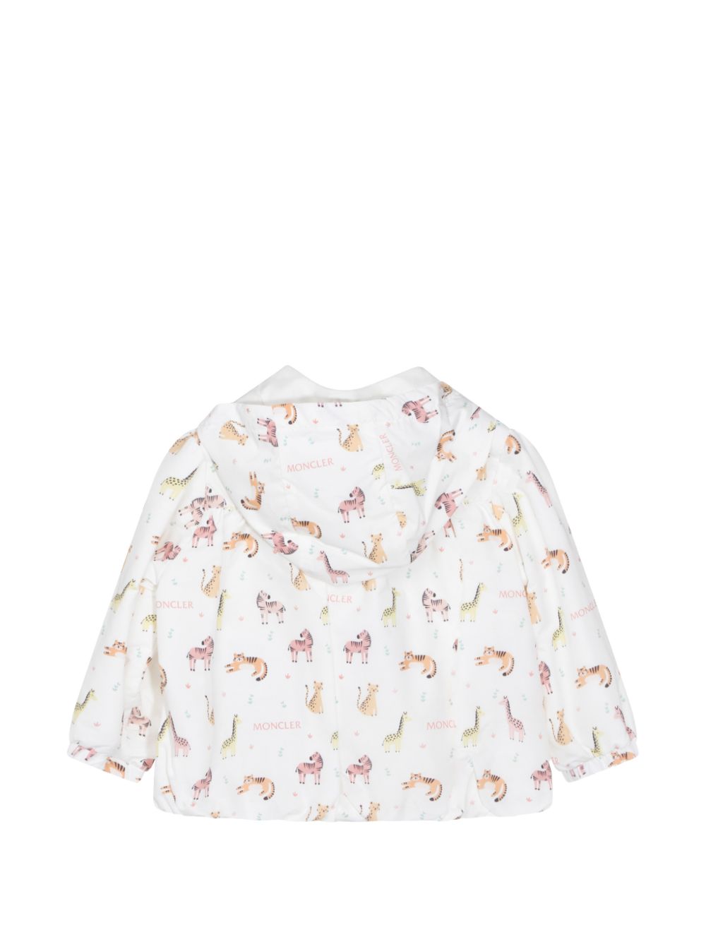 Giacca impermeabile con stampa animalier e cappuccio L19511A00012599HK F05 MONCLER KIDS