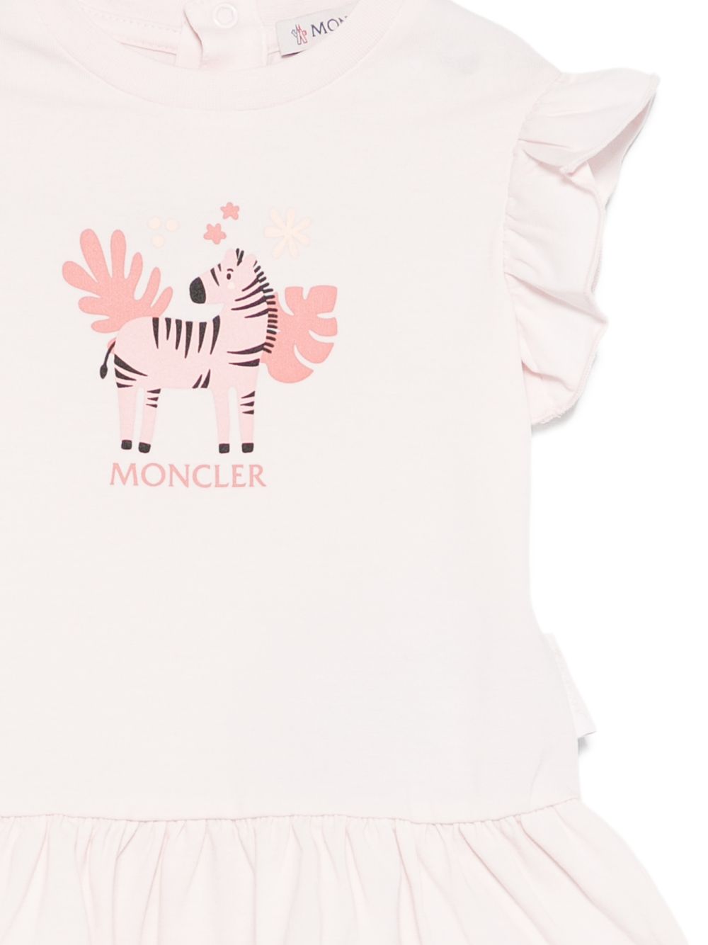 Abito a maniche corte con stampa zebra L19518I0000289AUM 503 MONCLER KIDS