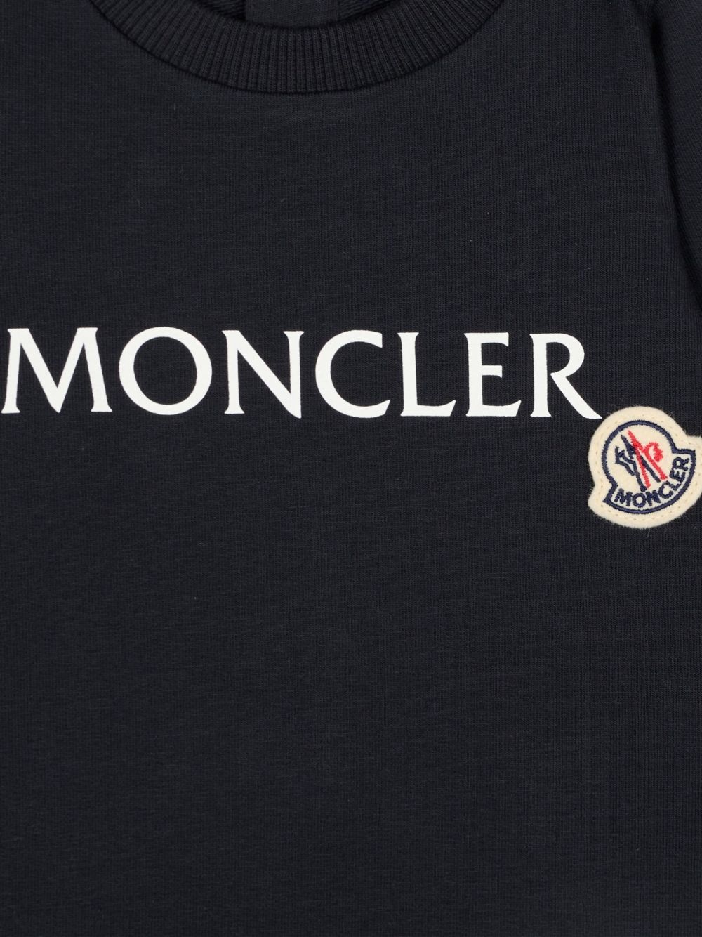 Tutina in cotone con logo L19518L0000489B9Y 778 MONCLER KIDS