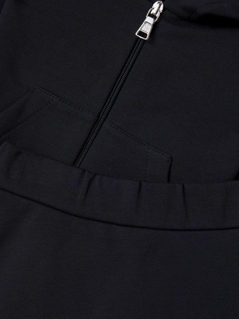 Tuta in felpa con cappuccio e zip L19518M0000289B9Y 778 MONCLER KIDS