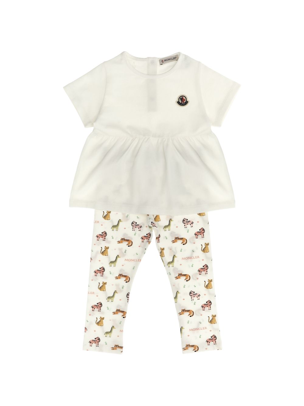 Completo con logo e stampa animali L19518M0000789BB5 F00 MONCLER KIDS