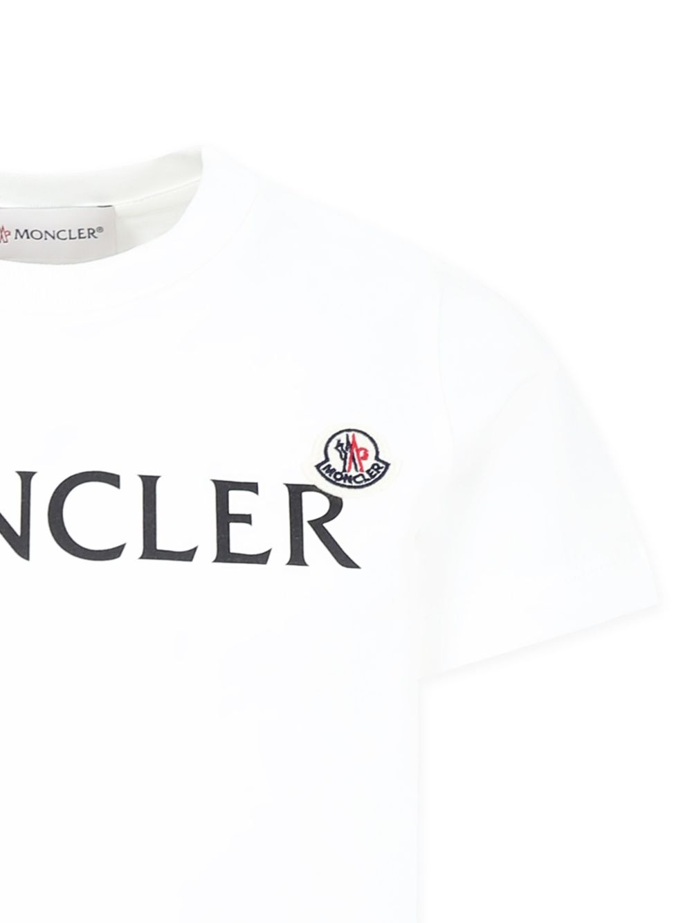 T-shirt in cotone organico a maniche corte L19548C0001089AFV 034 MONCLER KIDS