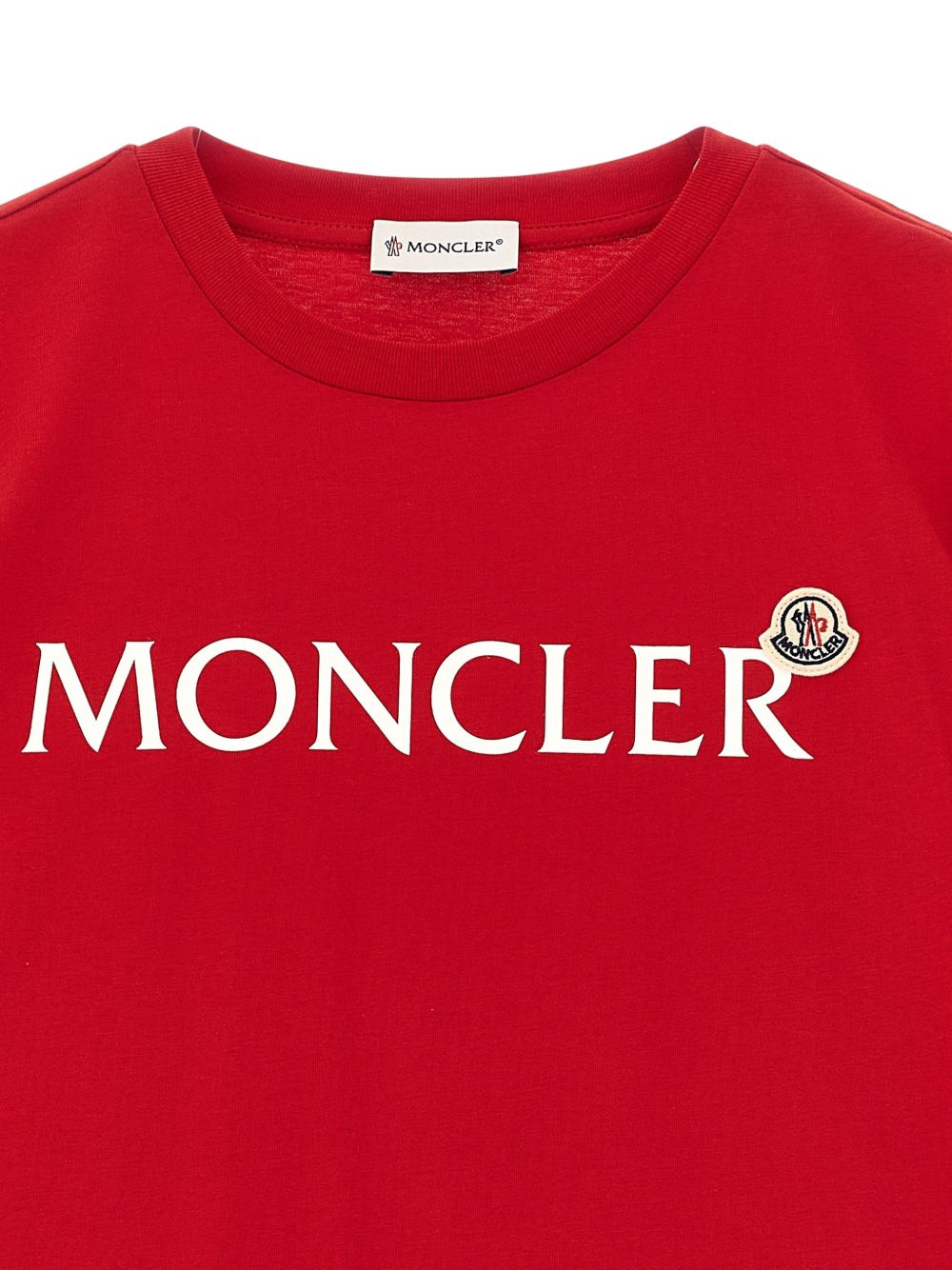 T-shirt in cotone organico a maniche corte L19548C0001089AFV 455 MONCLER KIDS