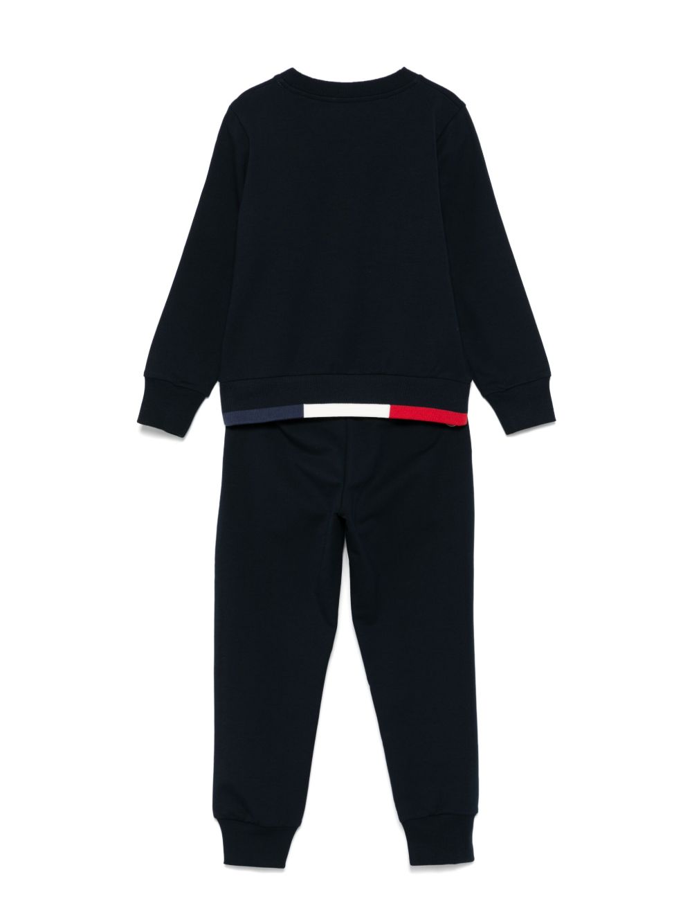 Tuta in cotone con patch logo L19548M0000589AEB 778 MONCLER KIDS