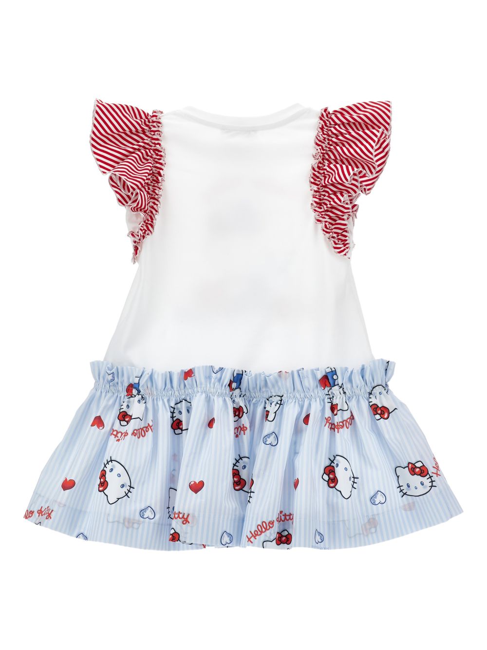 Abito Hello Kitty con balze e stampa 11G9177201 0099 MONNALISA KIDS