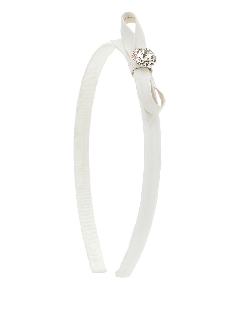 Cerchietto con fiocco in raso panna 17G0057067 0099 MONNALISA KIDS