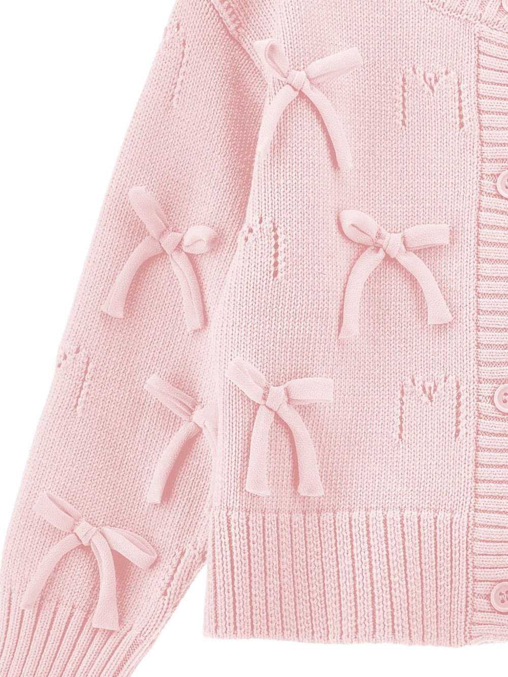 Cardigan in maglia con fiocchetti 17G8017029 0091 MONNALISA KIDS