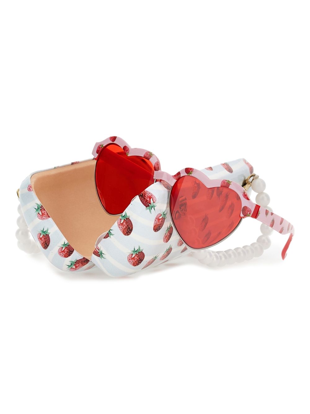Occhiali da sole a cuore con custodia coordinata 39G0287072 5244 MONNALISA KIDS