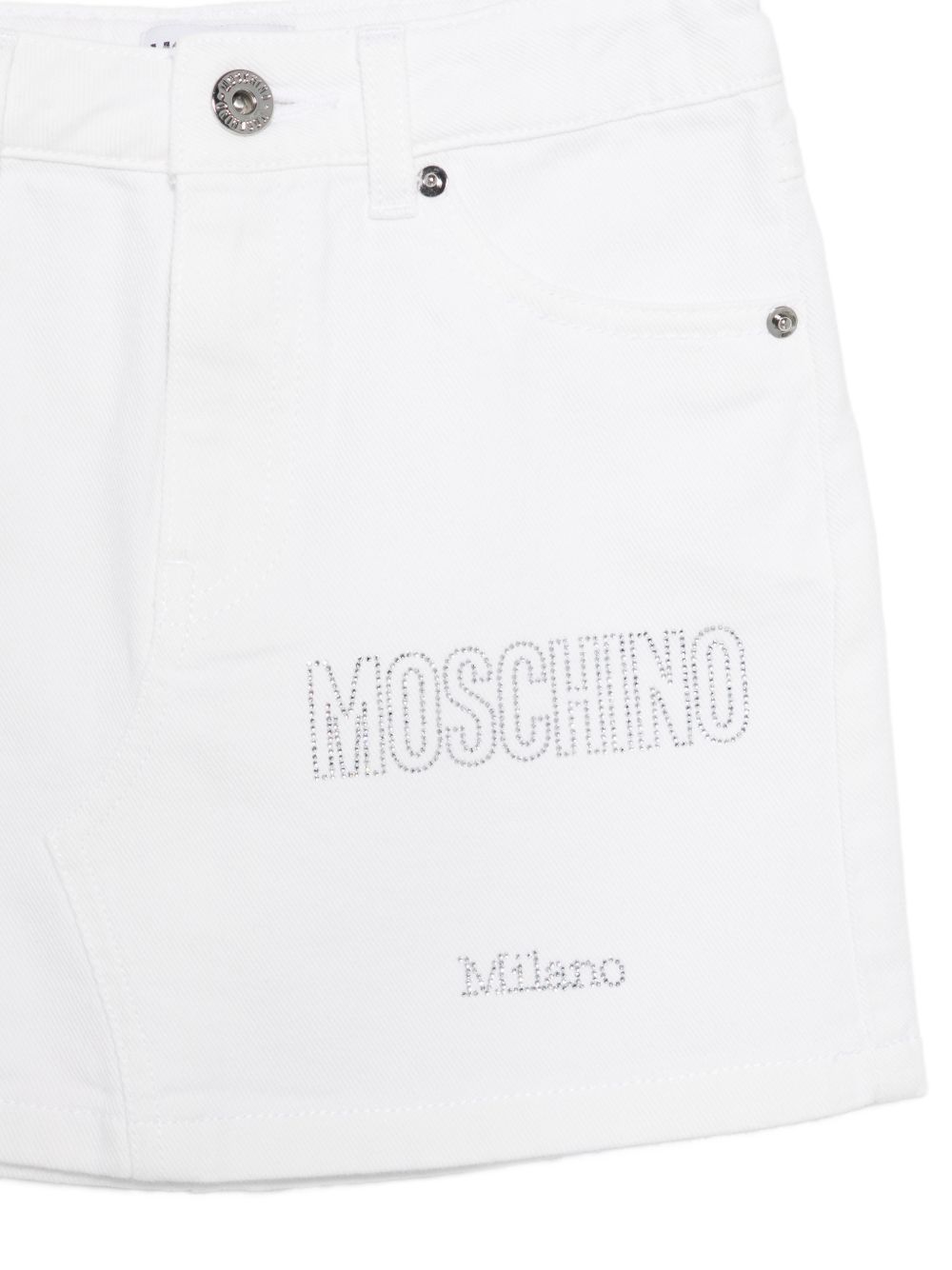 Gonna denim con borchie HBJ03MLSC00 10101 MOSCHINO KIDS