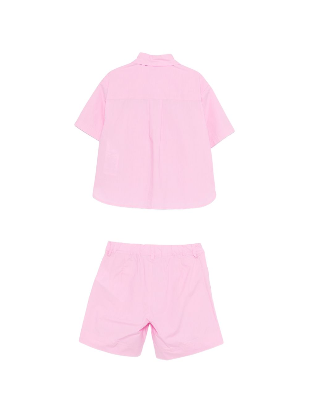 Completo camicia e shorts in cotone HDG01LLLA10 51473 MOSCHINO KIDS
