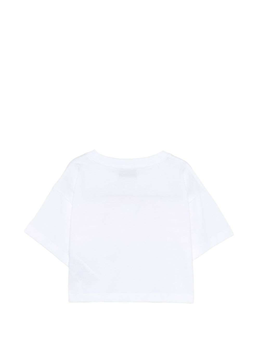 T-shirt con stampa ciliegie HDM06YLAA02 10101 MOSCHINO KIDS