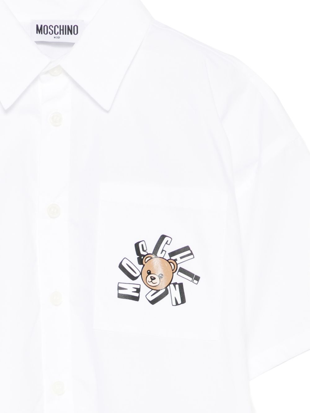 T-shirt con stampa logo HUC01WLLA10 10101 MOSCHINO KIDS