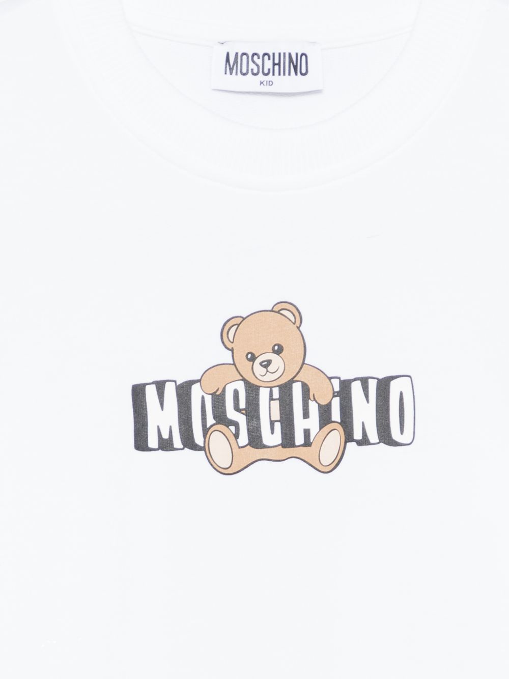 T-shirt con stampa Teddy Bear HUF09ULCA19 10101 MOSCHINO KIDS
