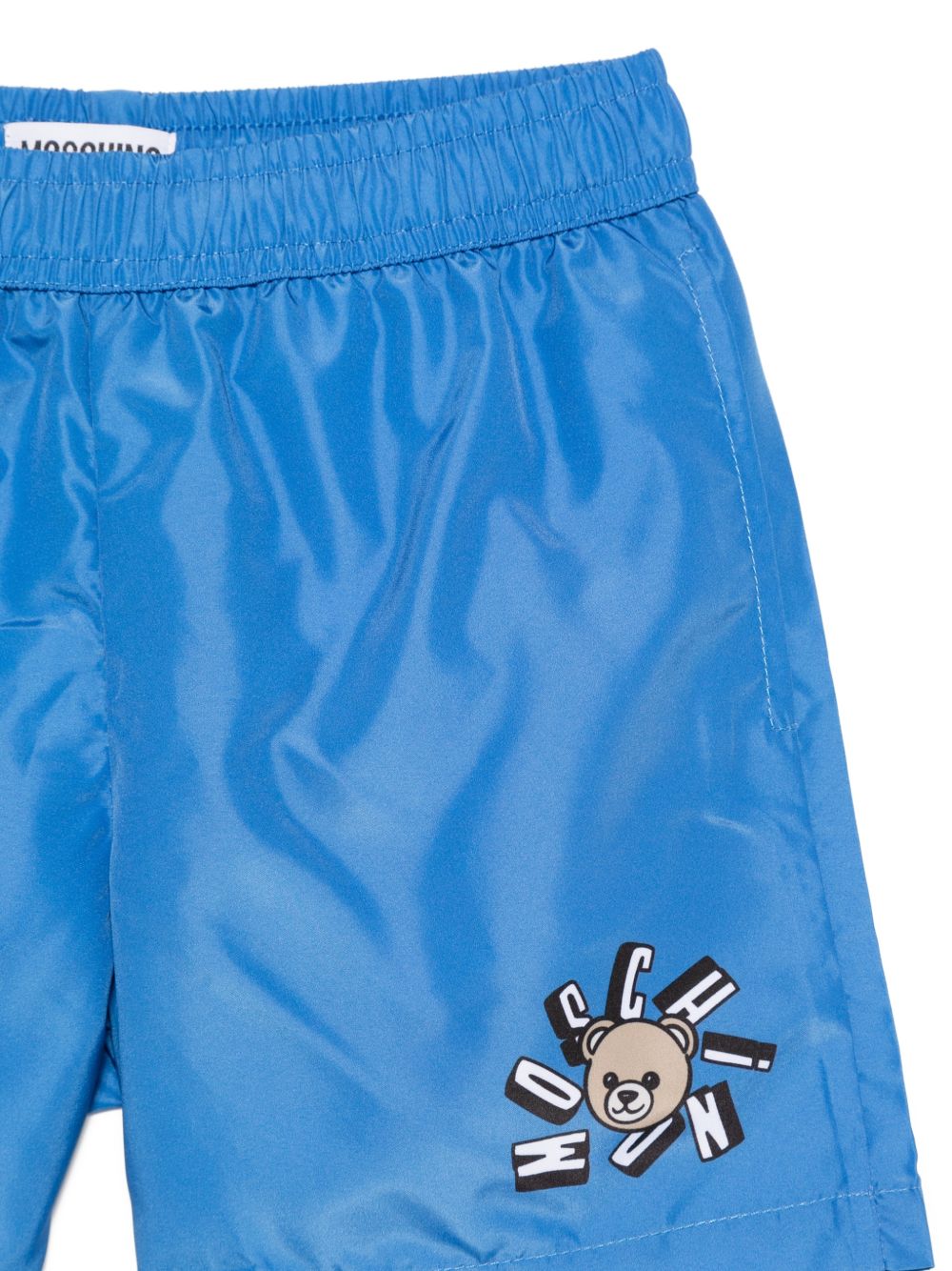 Boxer da mare cobalto con logo HUL01LLKA02 40630 MOSCHINO KIDS