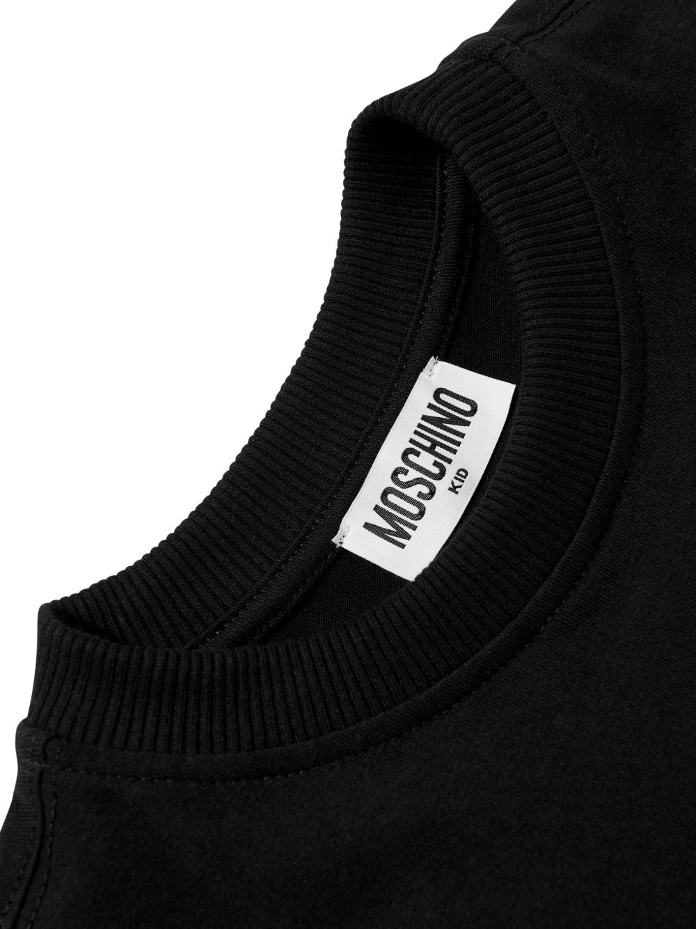 T-shirt in cotone con taschino HUM05MLAA01 60100 MOSCHINO KIDS