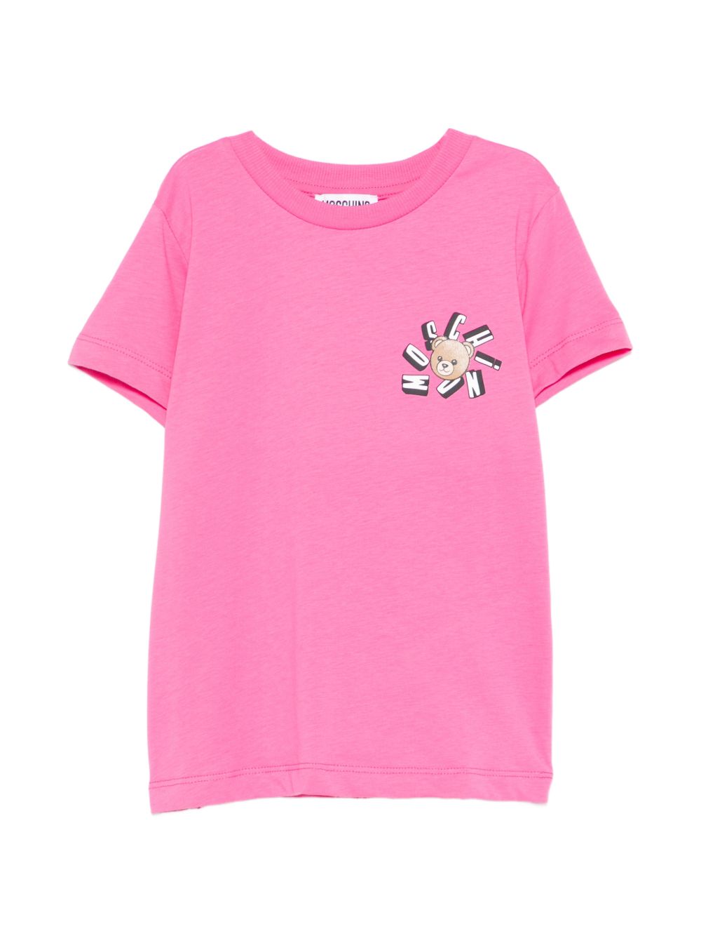 T-shirt con patch orsetto HUM05OLAA03 50533 MOSCHINO KIDS