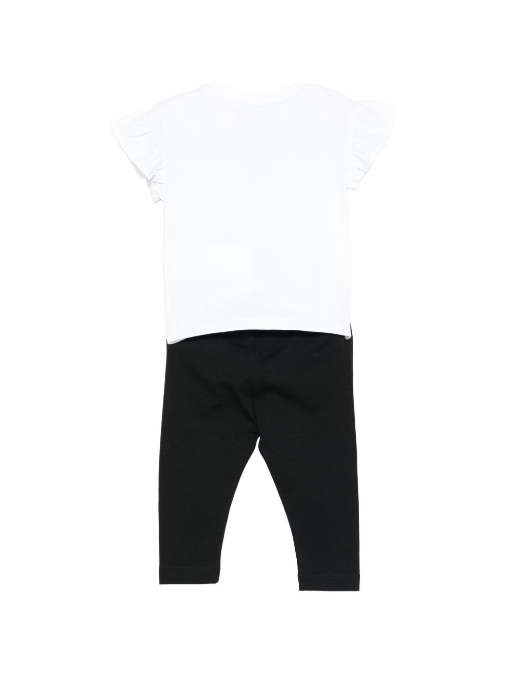 Completo t-shirt e leggings con logo MDG01ULBA00 80359 MOSCHINO KIDS