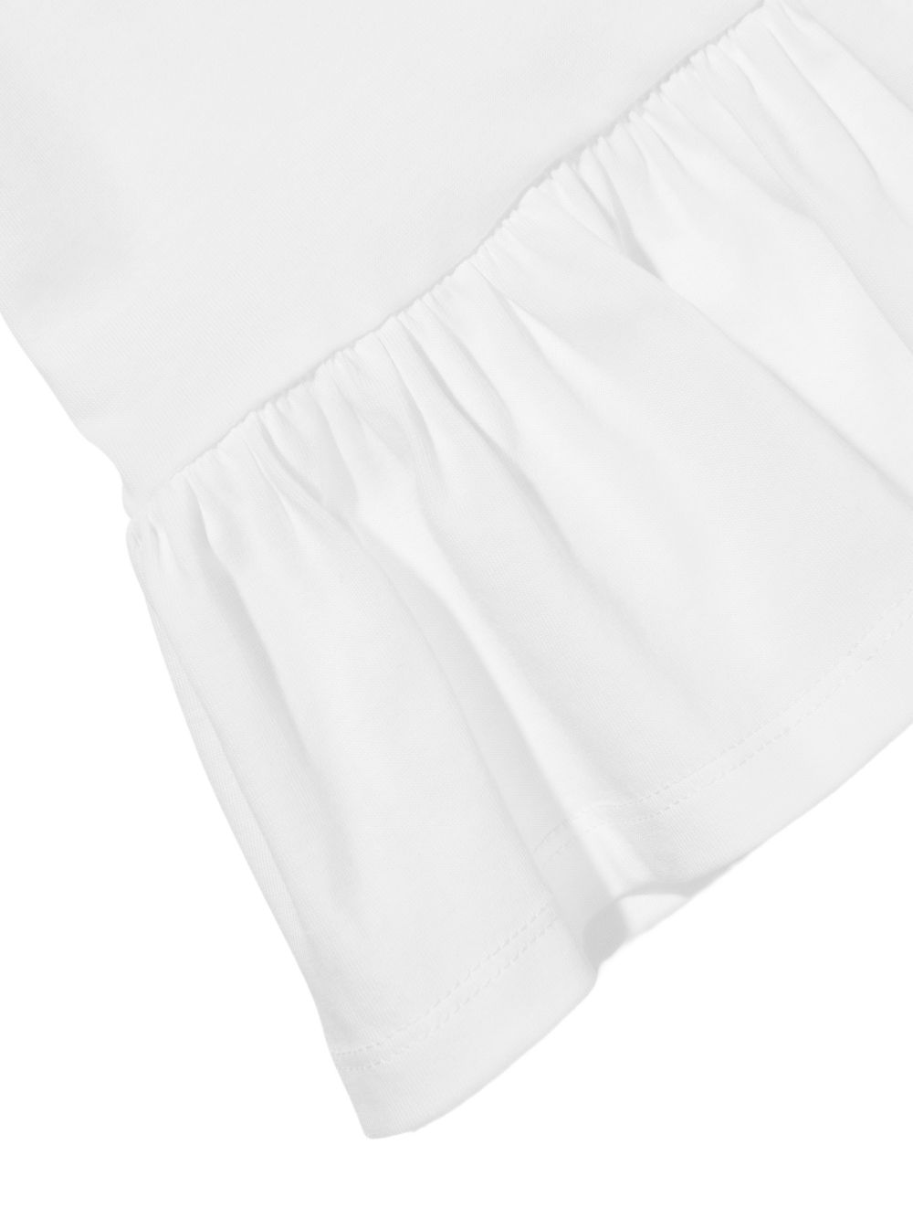 Abito con balza e stampa orsetto MDV0DJLAA02 10101 MOSCHINO KIDS