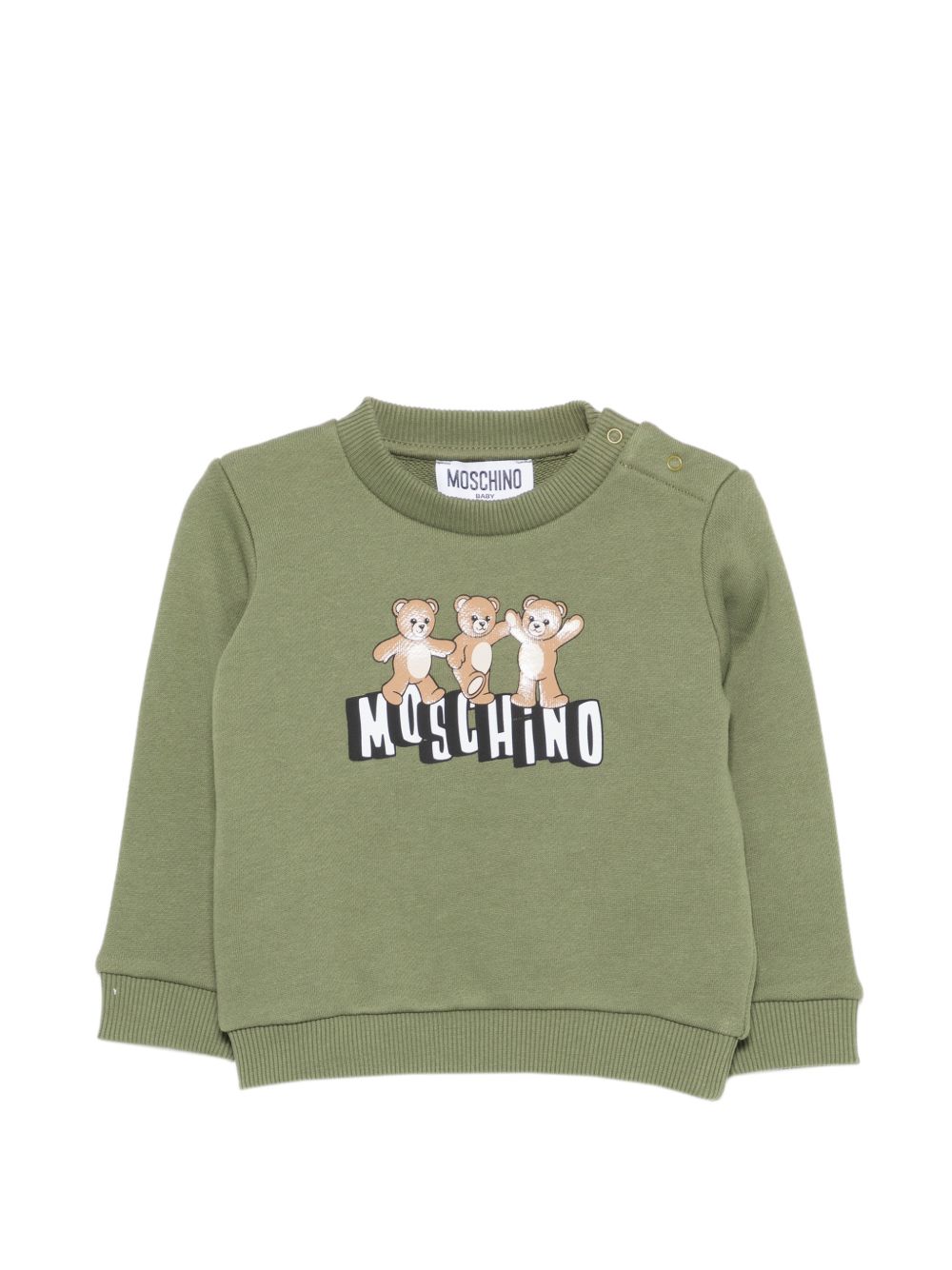 Felpa girocollo con stampa orsetti MTF060LCA89 30037 MOSCHINO KIDS