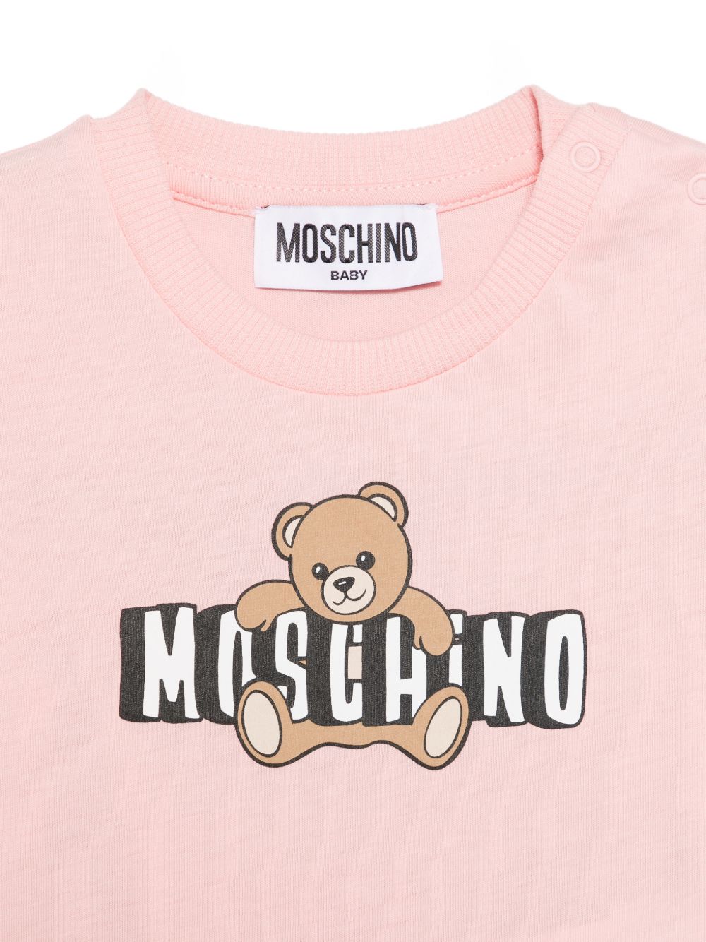 T-shirt con stampa orsetto MUM04PLAA03 50209 MOSCHINO KIDS